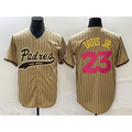 San Diego Padres #23 Fernando Tatis Jr Tan NEW 2023 City Connect Cool Base Stitched Baseball Jersey