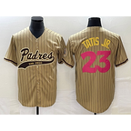 San Diego Padres #23 Fernando Tatis Jr Tan NEW 2023 City Connect Cool Base Stitched Baseball Jersey