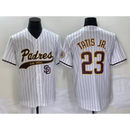 San Diego Padres #23 Fernando Tatis Jr White NEW 2023 Cool Base Stitched Baseball Jersey