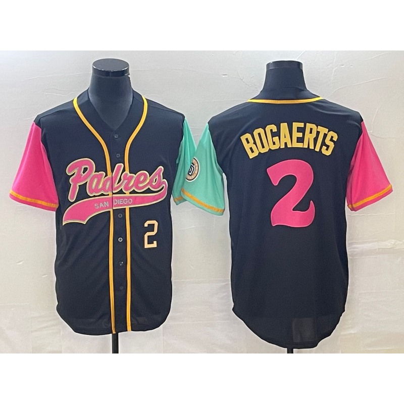 San Diego Padres #2 Xander Bogaerts Number Brack NEW 2023 City Connect Cool Base Stitched Base Stitched Baseball Jersey
