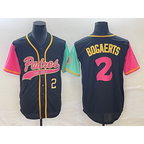 San Diego Padres #2 Xander Bogaerts Number Brack NEW 2023 City Connect Cool Base Stitched Base Stitched Baseball Jersey