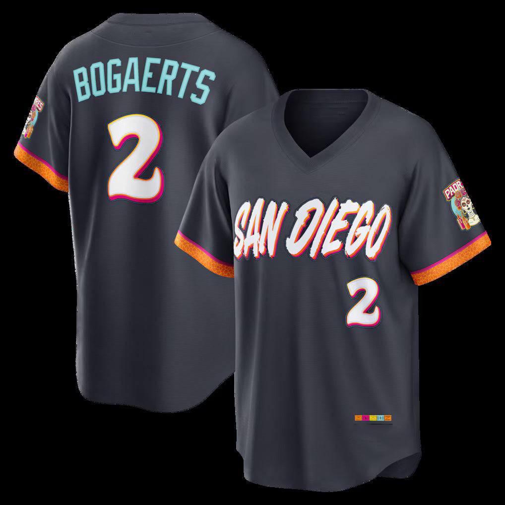 San Diego Padres #2 Xander Bogaerts Obsidian 2026 City Connect Stadium Baseball Jersey
