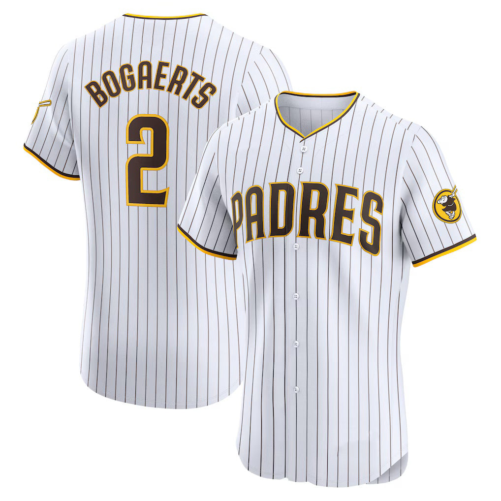 San Diego Padres #2 Xander Bogaerts White Home Elite Baseball Jersey