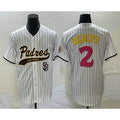 San Diego Padres #2 Xander Bogaerts White NEW 2023 City Connect Cool Base Stitched Baseball Jersey