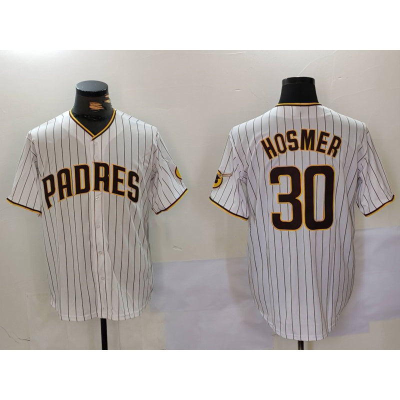 San Diego Padres #30 Eric Hosmer White Stitched Cool Baseball Jersey