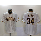 San Diego Padres #34 Michael King White Cool Base Stitched Baseball Jersey