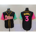 San Diego Padres #3 Jackson Merrill Black NEW 2023 City Connect Cool Base Stitched Baseball Jersey