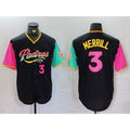 San Diego Padres #3 Jackson Merrill Black Player Number Fashion Baseball Jersey