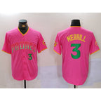 San Diego Padres #3 Jackson Merrill Pink Player Number Fashion Baseball Jersey