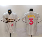 San Diego Padres #3 Jackson Merrill white Cool Base Stitched Baseball Jersey