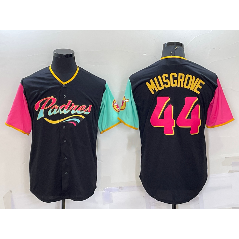 San Diego Padres #44 Joe Musgrove Black 2022 City Connect Cool Base Stitched Baseball Jersey