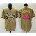 San Diego Padres #44 Joe Musgrove Tan Pinstripe 2023 City Connect Cool Base Stitched Baseball Jersey
