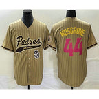 San Diego Padres #44 Joe Musgrove Tan Pinstripe 2023 City Connect Cool Base Stitched Baseball Jersey