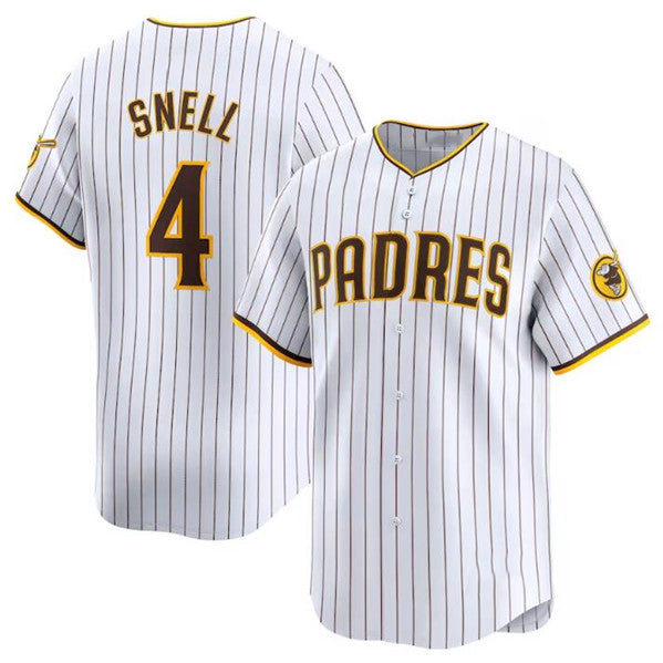 San Diego Padres #4 Blake Snell White 2024 Home Limited Stitched Baseball Jersey