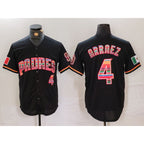 San Diego Padres #4 Luis Arraez Black Mexico Cool Base Stitched Baseball Jersey