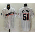 San Diego Padres #51 Trevor Hoffman White Pinstripe Baseball Jersey