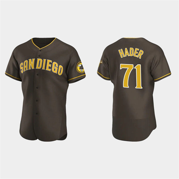 San Diego Padres #71 Josh Hader Brown Road Player Flex Baseball Jersey