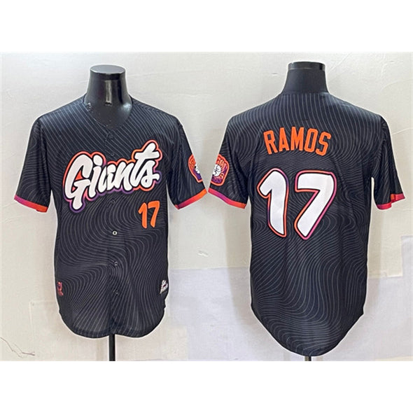 San Francisco Giants #17 Heliot Ramos Anthracite 2025 City Connect Limited Stitched Baseball Jersey