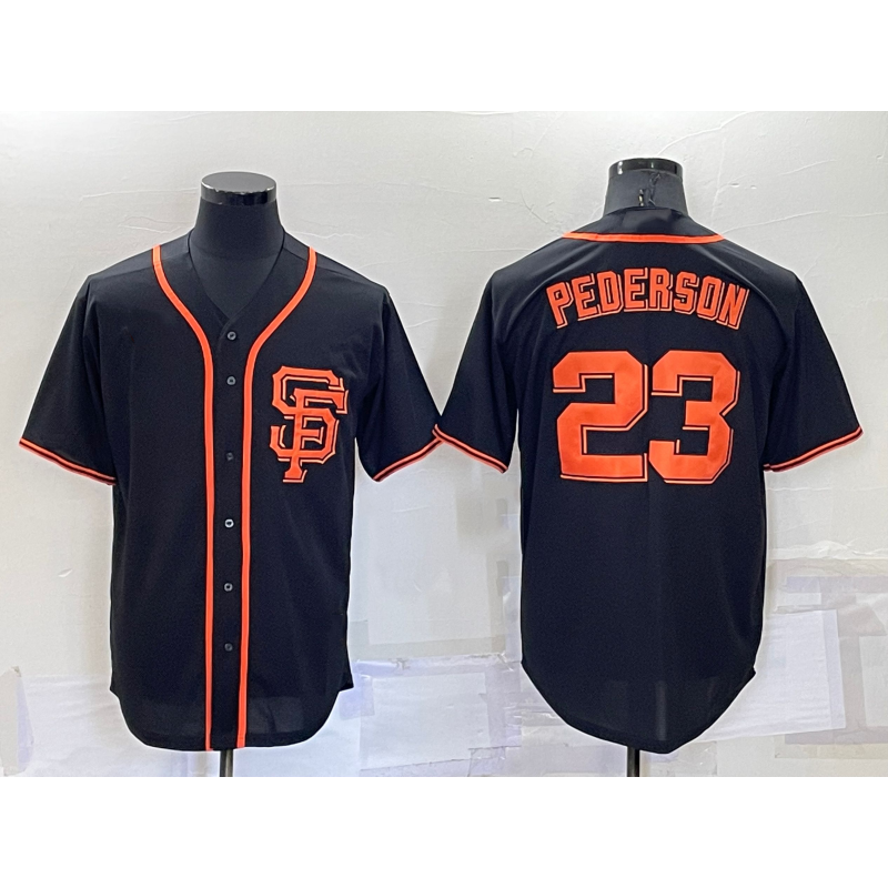 San Francisco Giants #23 Joc Pederson Black Alternate Baseball Jersey