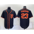 San Francisco Giants #23 Joc Pederson Black Alternate Baseball Jersey