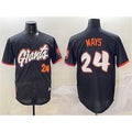 San Francisco Giants #24 Willie Mays Anthracite 2025 City Connect Limited Stitched Baseball Jersey
