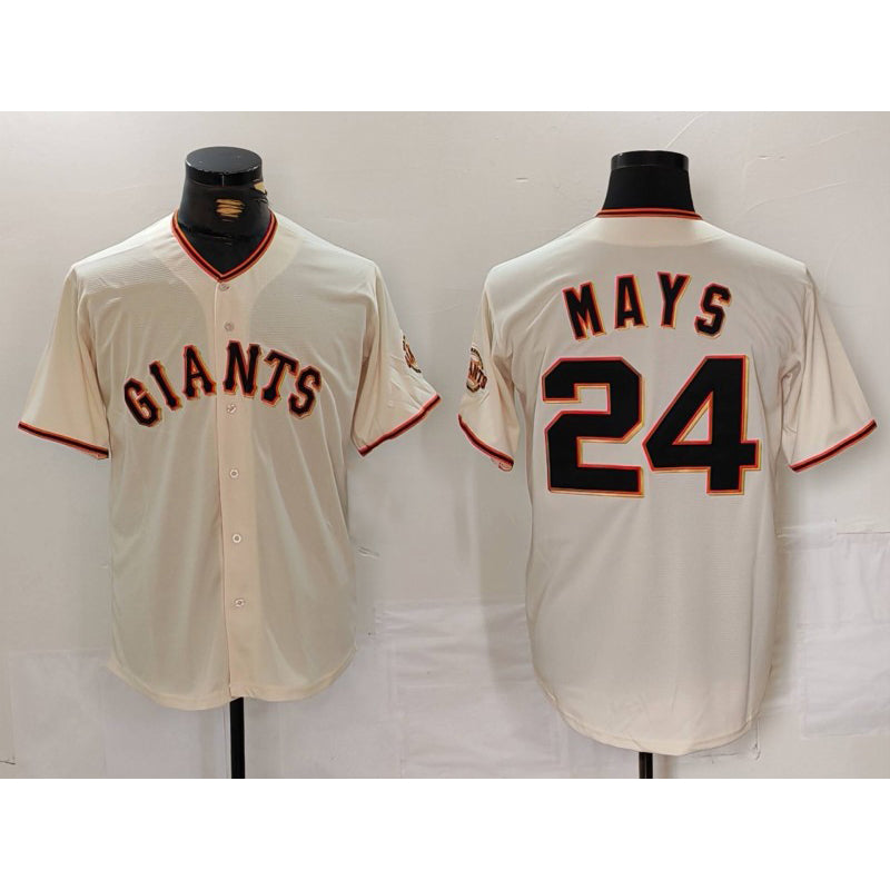 San Francisco Giants #24 Willie Mays Cream 2024 Home Limited Stitched Baseball Jersey
