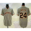 San Francisco Giants #24 Willie Mays Grey Limited Stitched Baseball Jersey