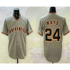 San Francisco Giants #24 Willie Mays Grey Limited Stitched Baseball Jersey