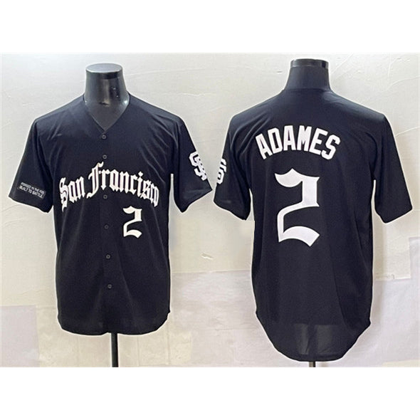 San Francisco Giants #2 Willy Adames Black 'Gothic Fog Edition' Vapor Premier Limited Stitched Baseball Jersey