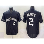 San Francisco Giants #2 Willy Adames Black 'Gothic Fog Edition' Vapor Premier Limited Stitched Baseball Jersey