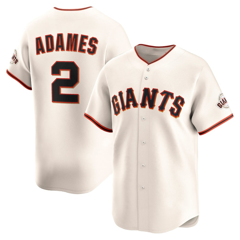 San Francisco Giants #2 Willy Adames Cream Home Limited Player Baseball Jersey