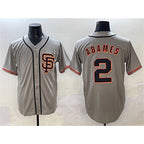 San Francisco Giants #2 Willy Adames Gray Cool Base Stitched Baseball Jersey