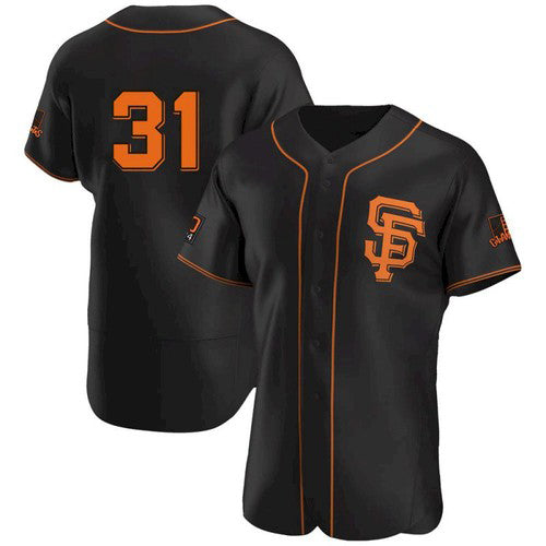 San Francisco Giants #31 LaMonte Wade Jr Black 2021 Alternate Baseball Jersey