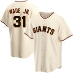 San Francisco Giants #31 LaMonte Wade Jr Cream 2021 Replica Home Baseball Jersey