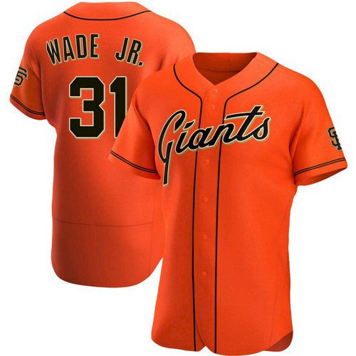 San Francisco Giants #31 LaMonte Wade Jr Orange 2021 Alternate Baseball Jersey