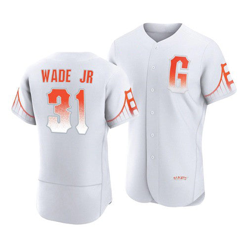 San Francisco Giants #31 LaMonte Wade Jr White 2021 City Connect Flex Baseball Jersey