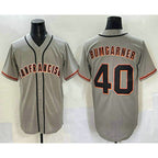 San Francisco Giants #40 Madison Bumgarner Grey Cool Base Stitched Baseball Jersey