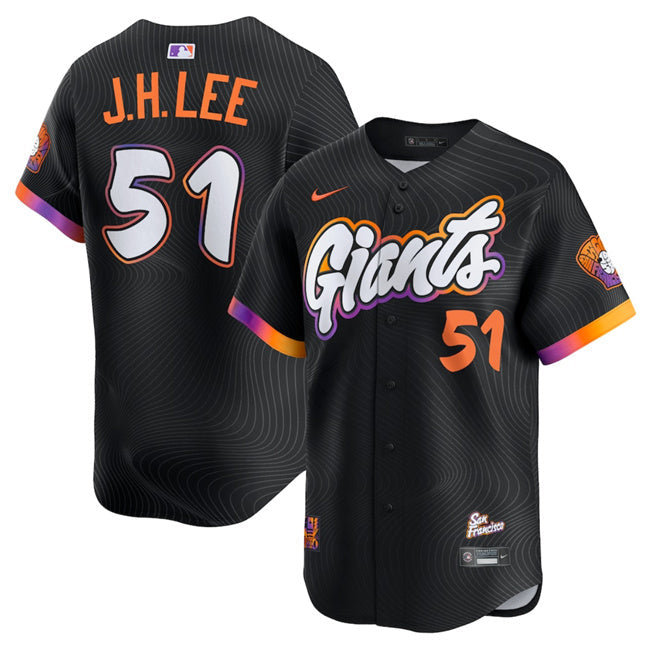 San Francisco Giants #51 Jung Hoo Lee Anthracite 2025 City Connect Limited Stitched Baseball Jersey