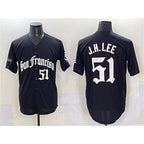 San Francisco Giants #51 Jung Hoo Lee Black 'Gothic Fog Edition' Vapor Premier Limited Stitched Baseball Jersey
