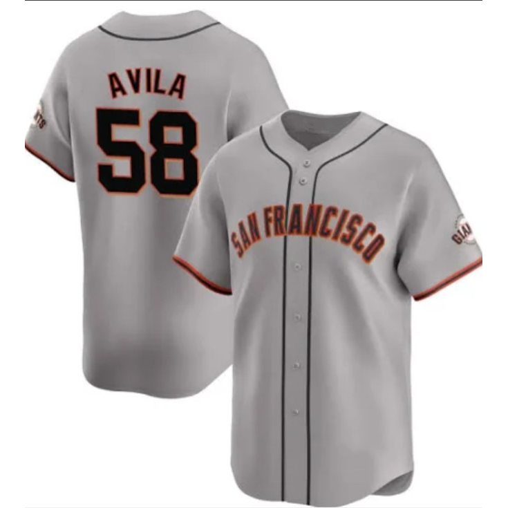 San Francisco Giants #58 Nick Avila Gray Away Limited Stitched Baseball Jersey