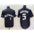 San Francisco Giants #5 Mike Yastrzemski Black 'Gothic Fog Edition' Vapor Premier Limited Stitched Baseball Jersey