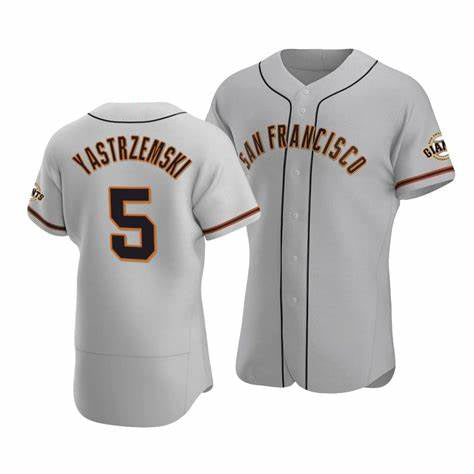 San Francisco Giants #5 Mike Yastrzemski Gray Flex Baseball Jersey