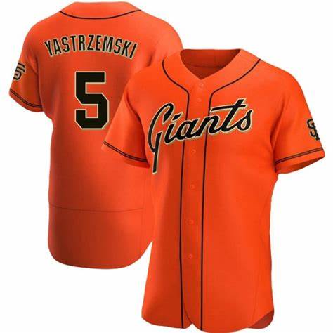 San Francisco Giants #5 Mike Yastrzemski Orange Flex Baseball Jersey