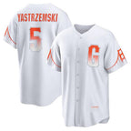 San Francisco Giants #5 Mike Yastrzemski White 2021 City Connect Cool Baseball Jersey