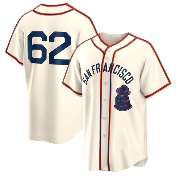 San Francisco Giants #62 Logan Webb Cream 2024 Rickwood Classic Stitched Baseball Jersey