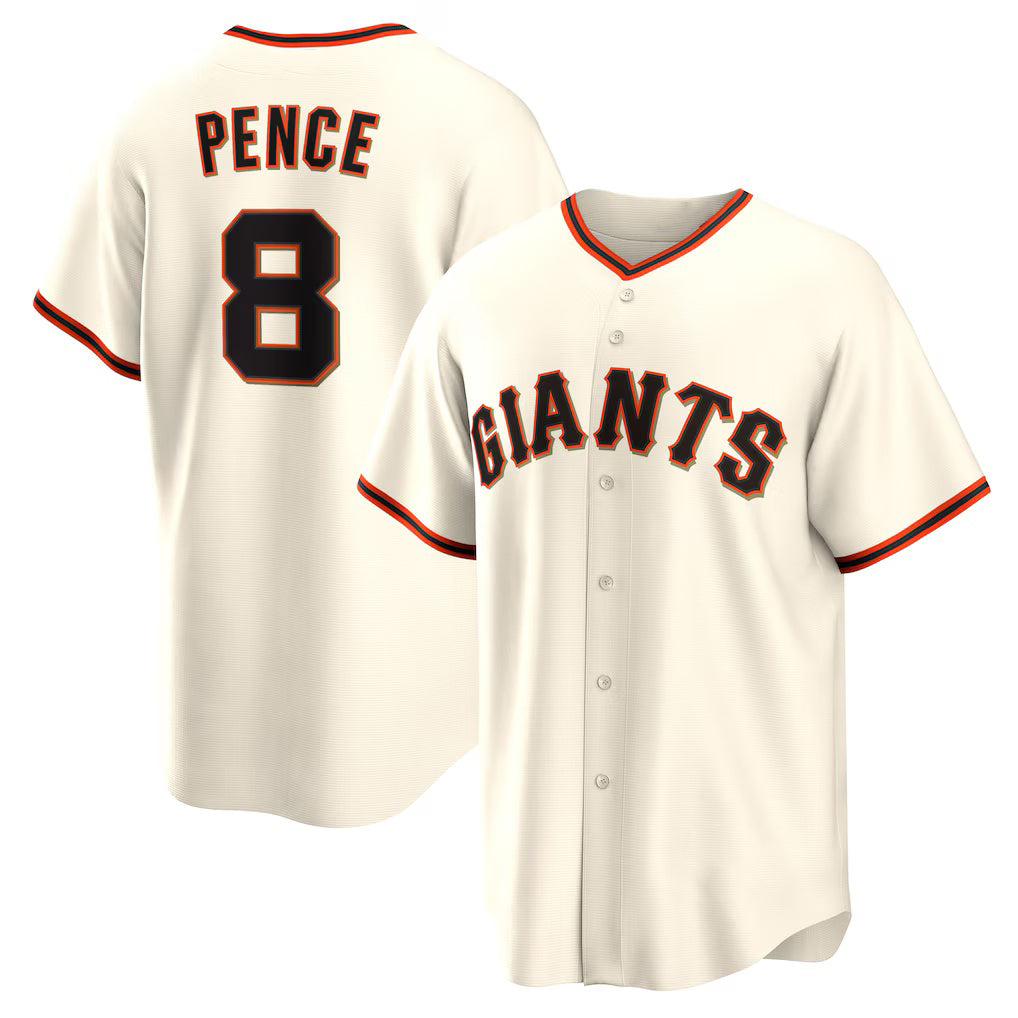 San Francisco Giants #8 Hunter Pence Cream Home Retired Player Replica Baseball Jersey