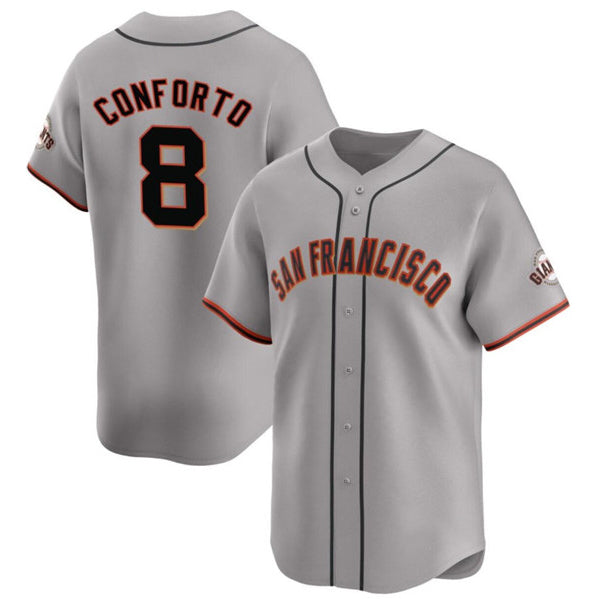 San Francisco Giants #8 Michael Conforto Gray Cool Base Stitched Baseball Jersey