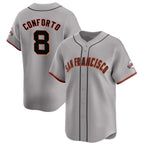 San Francisco Giants #8 Michael Conforto Gray Cool Base Stitched Baseball Jersey
