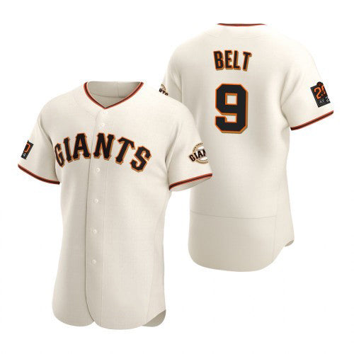 San Francisco Giants #9 Brandon Belt 2020 Baseball Cream Baseball Jersey