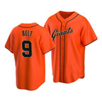 San Francisco Giants #9 Brandon Belt Alternate Orange Baseball Jersey